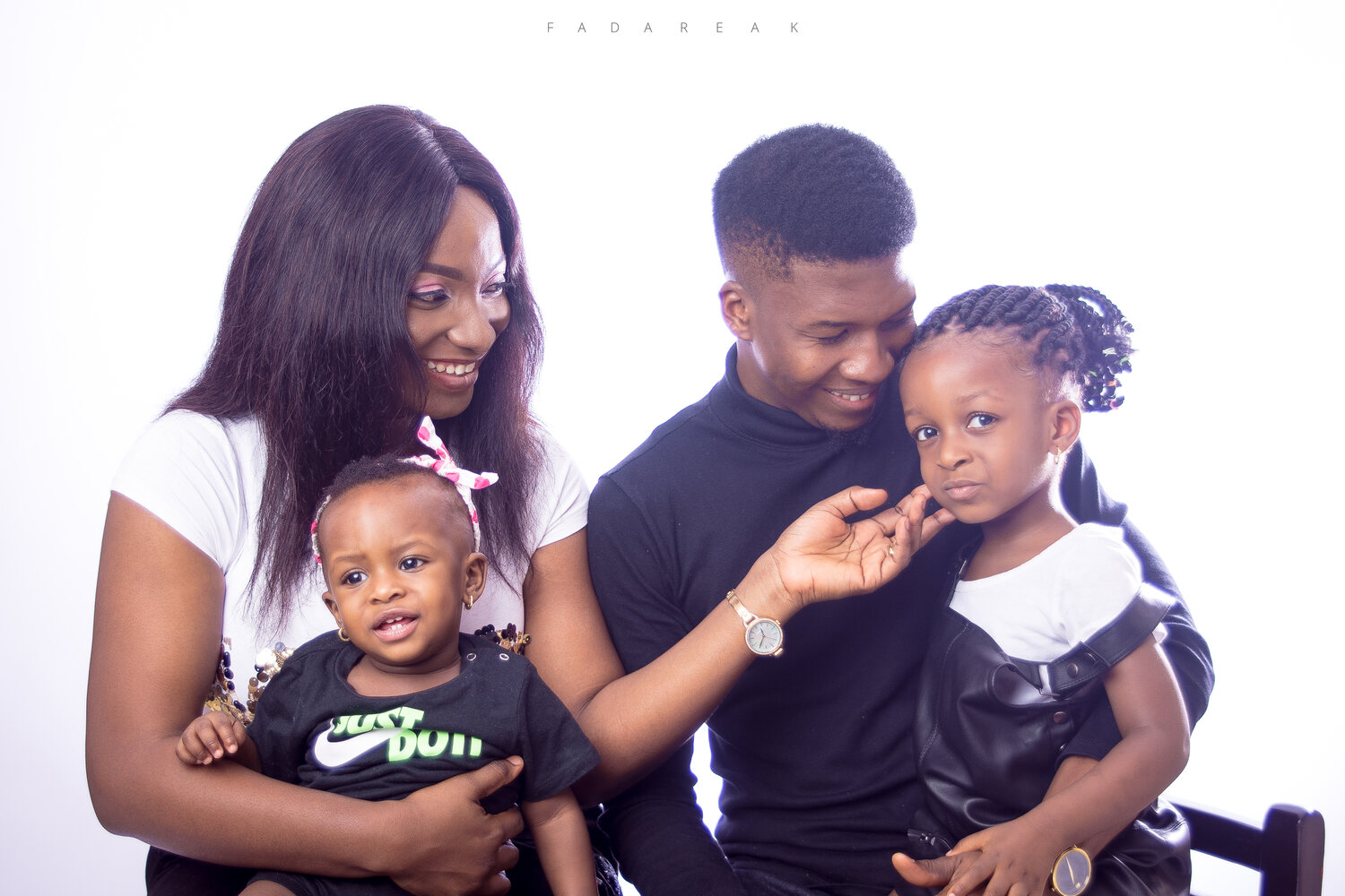 Family of five portrait
