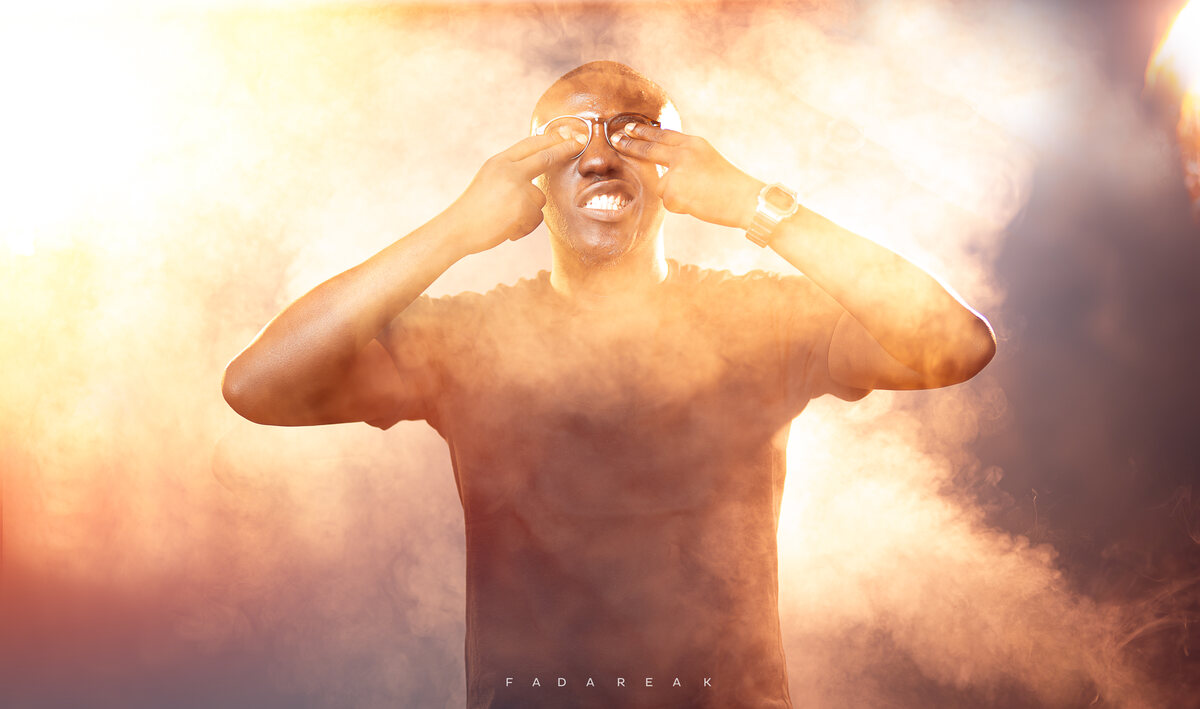 Creative portrait in golden light