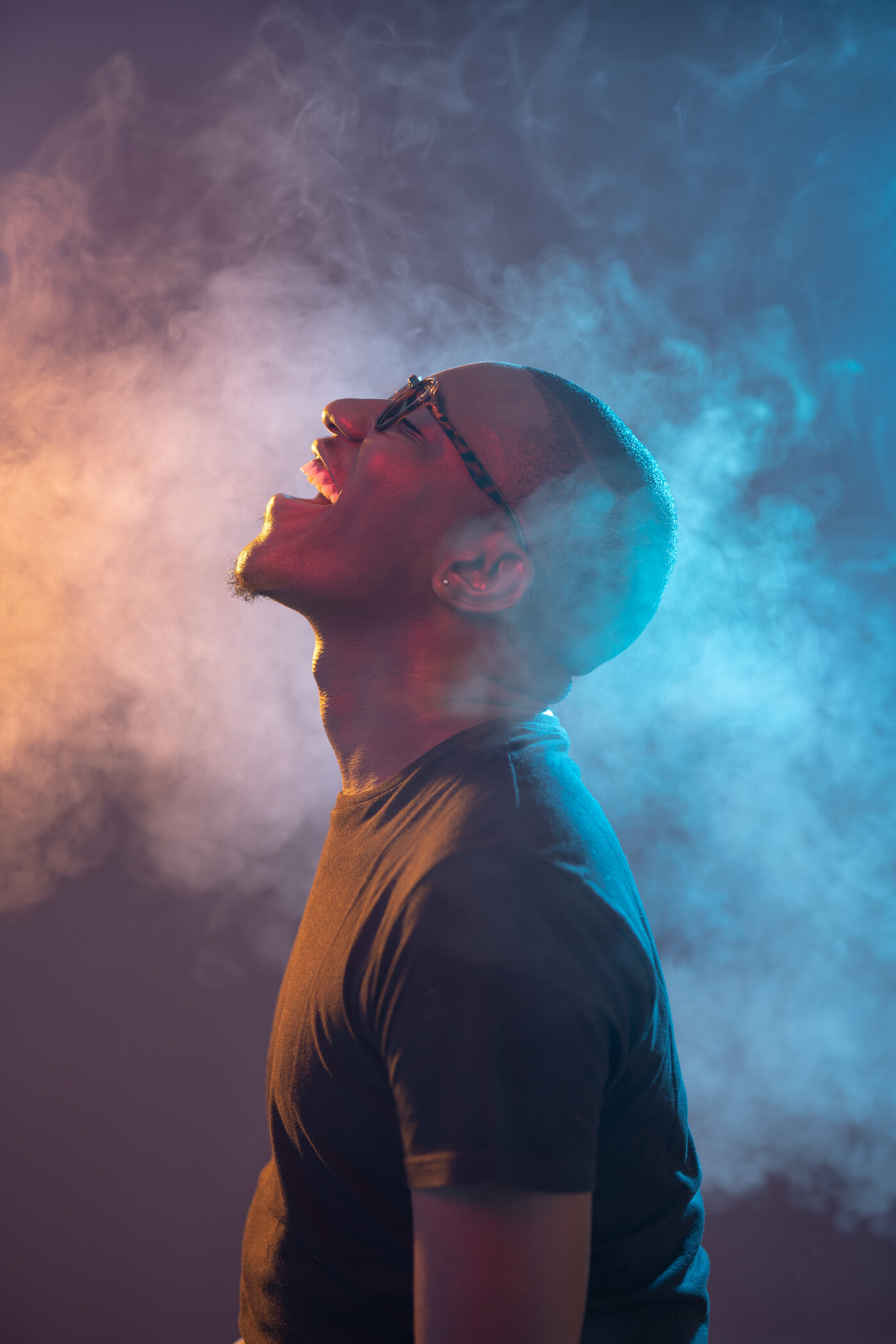 Creative colourful portrait
