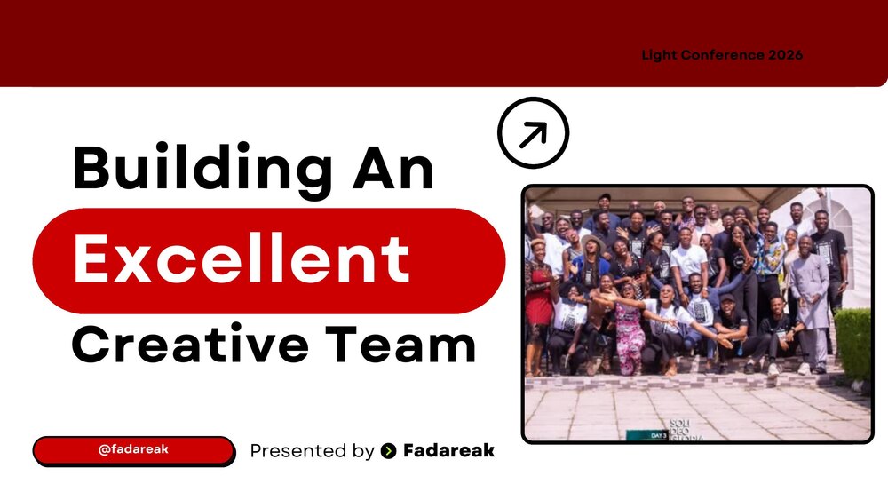 Building an Excellent Creative Team — title slide