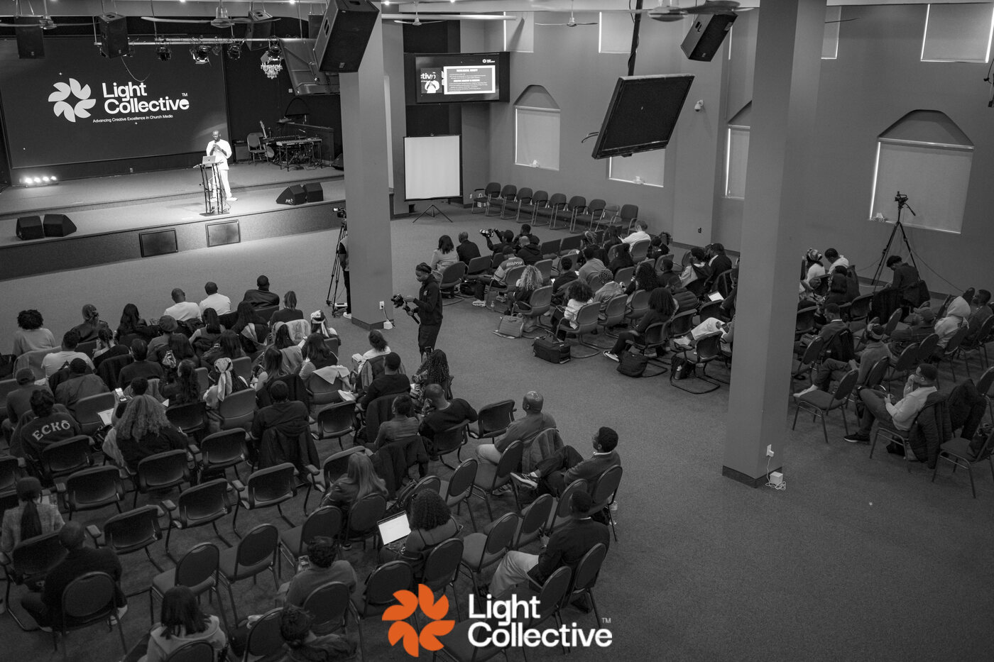 The conference auditorium